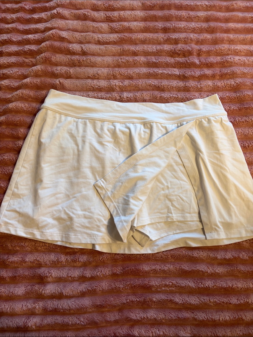 aerie White Athletic Skort with Built-In Shorts